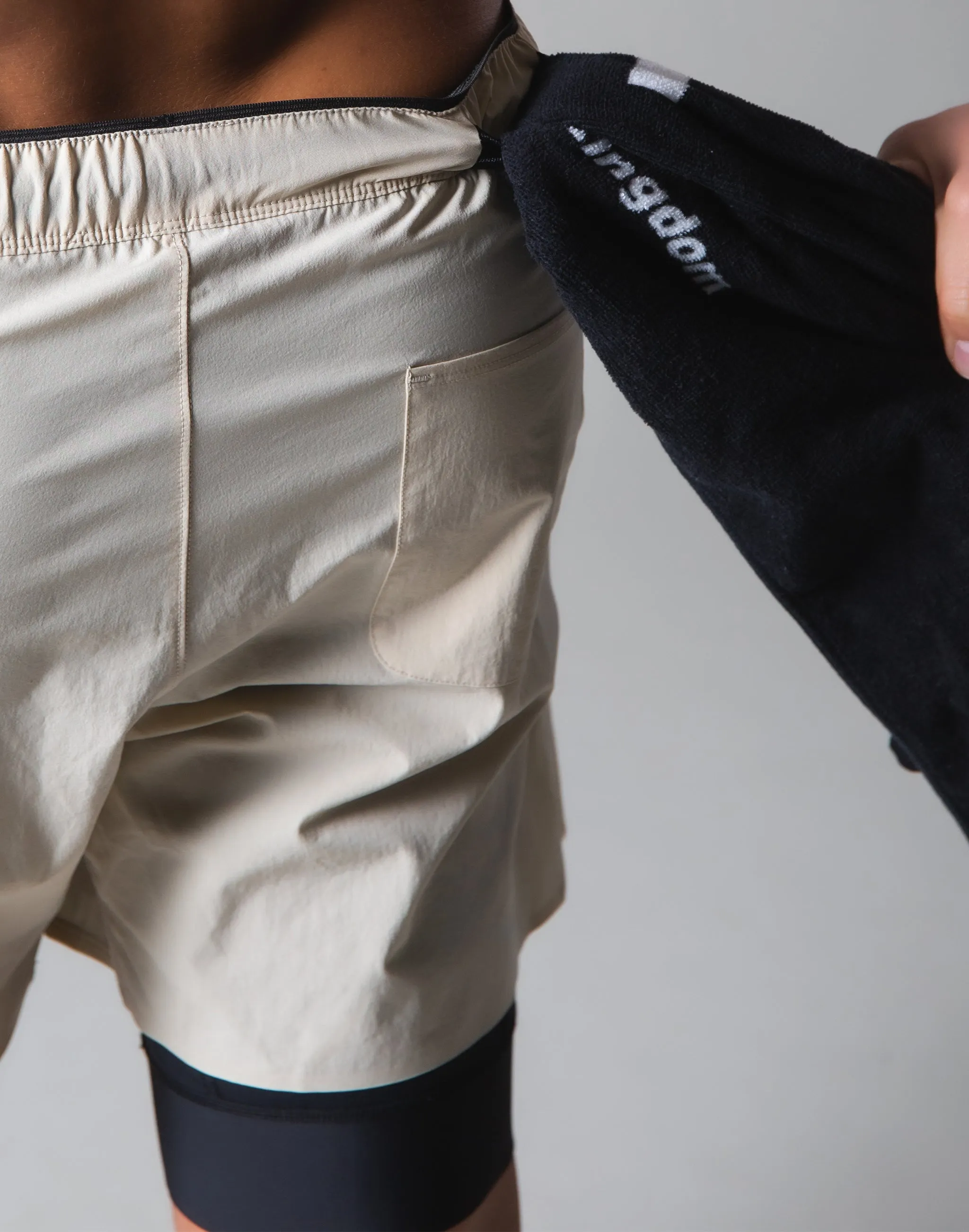 色番変更2Way Active Shorts / With Leggings - Light Beige