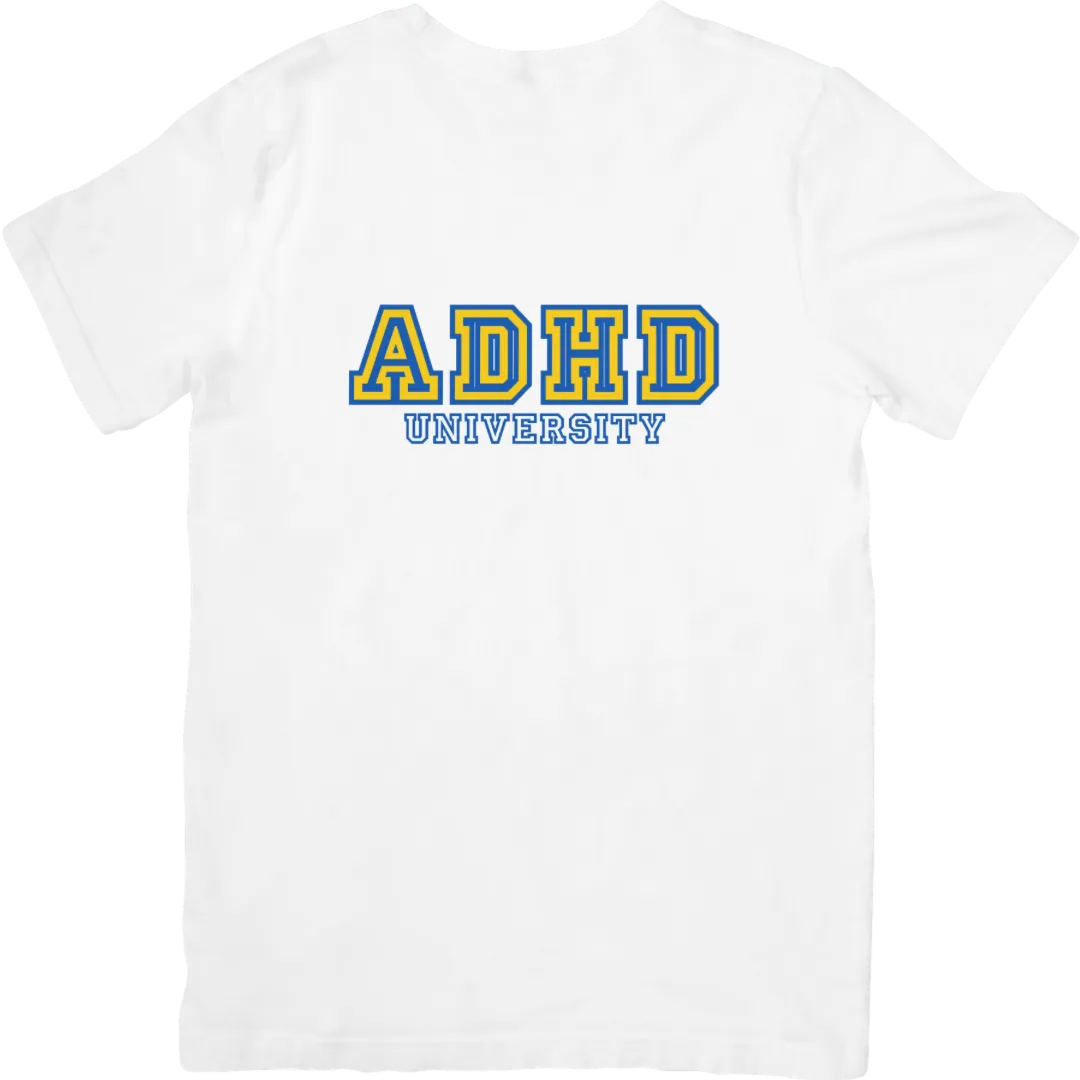 ADHD University Tee - Blue/Yellow
