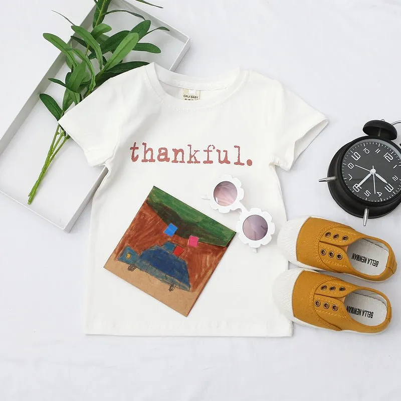 Baby/Toddler's "thankful" Letter Print T-shirt
