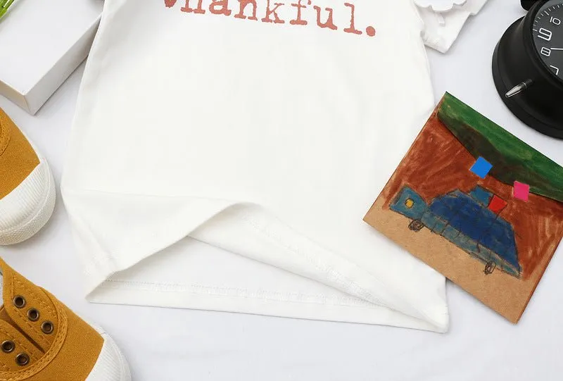 Baby/Toddler's "thankful" Letter Print T-shirt