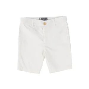 Belati White Solid Classic Bermuda