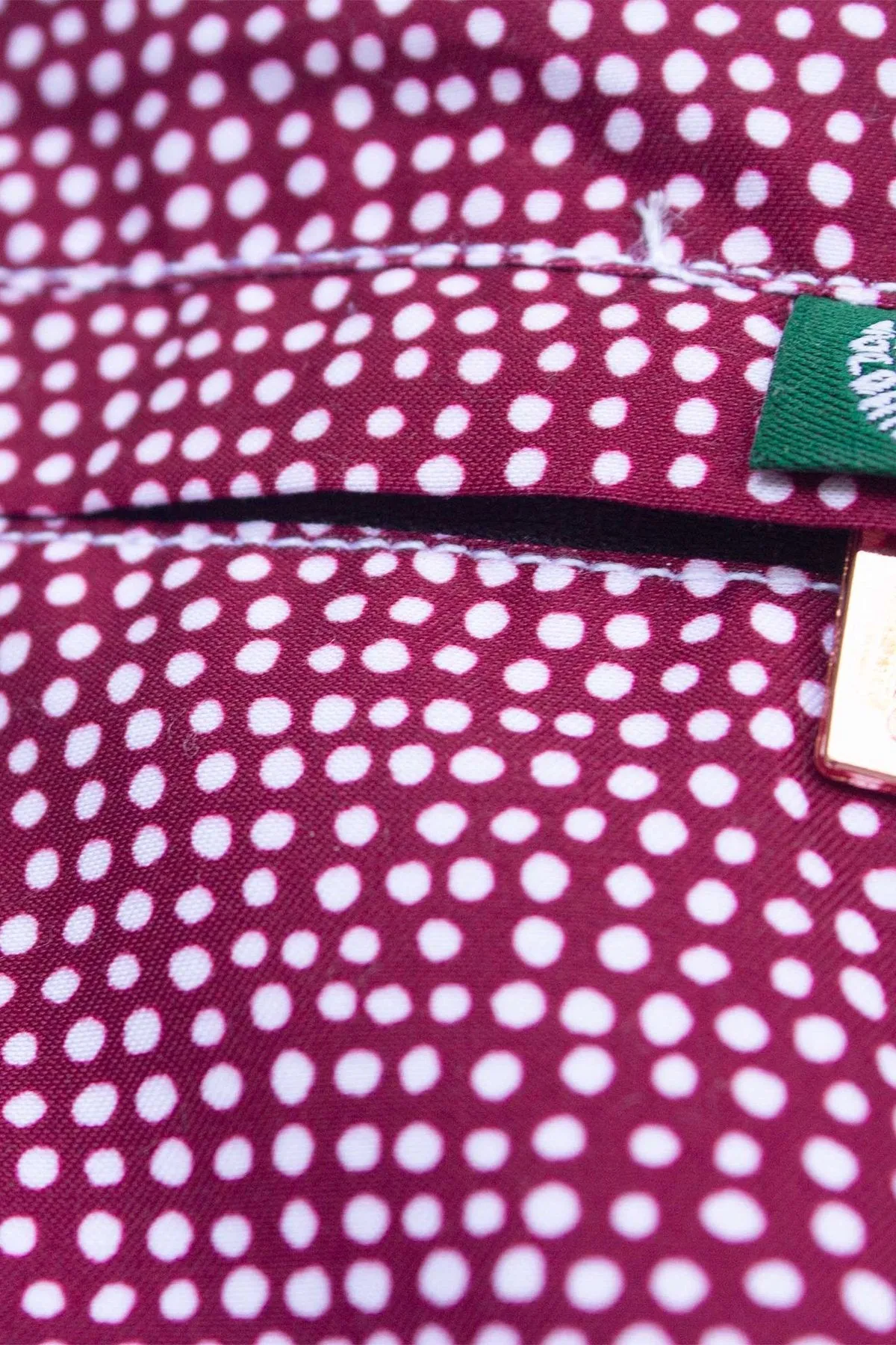 Burgundy Dots Classic Swim Trunks