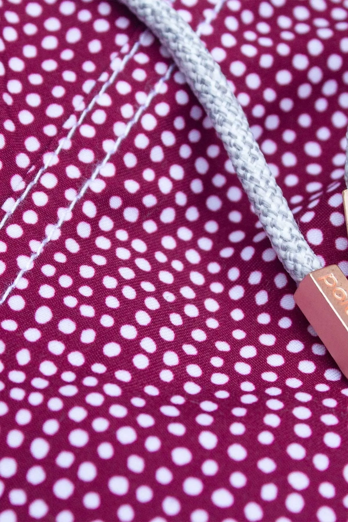 Burgundy Dots Classic Swim Trunks
