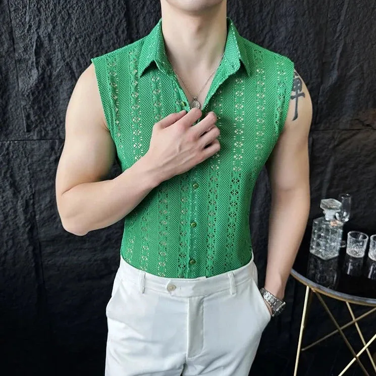 Casual Hollow Out Geometric Vest