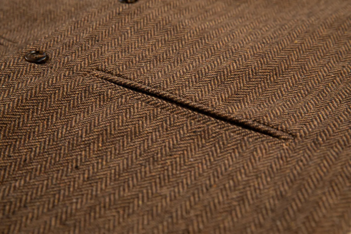 Casual Men's Slim Fit herringbone Stand Collar Waistcoat