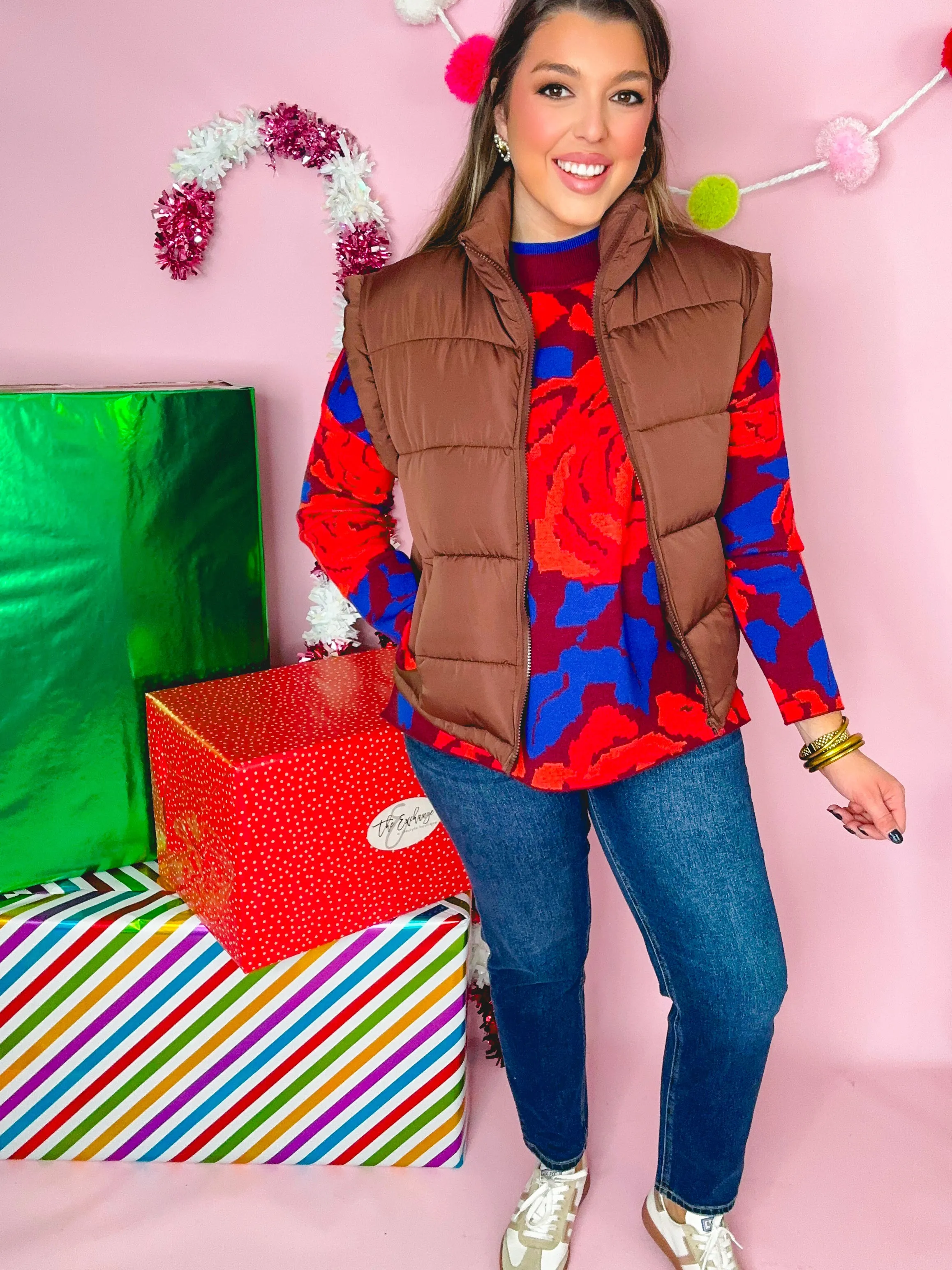 Chocolate Casual Comfy Puffer Vest