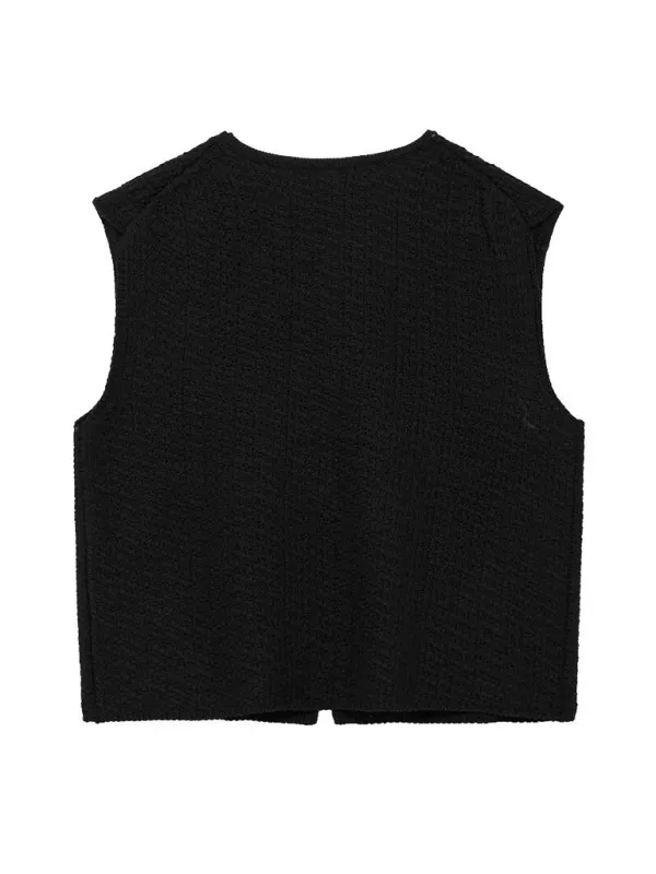 Clara Ladies Casual New Style V-Neck Bowknot Small V-Neck Sleeveless Knitted Vest