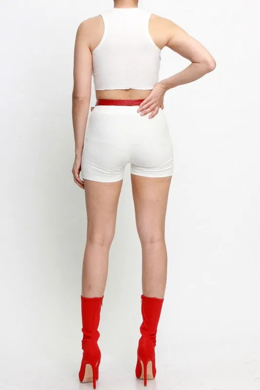 Come Through Thank You Crop Top Set