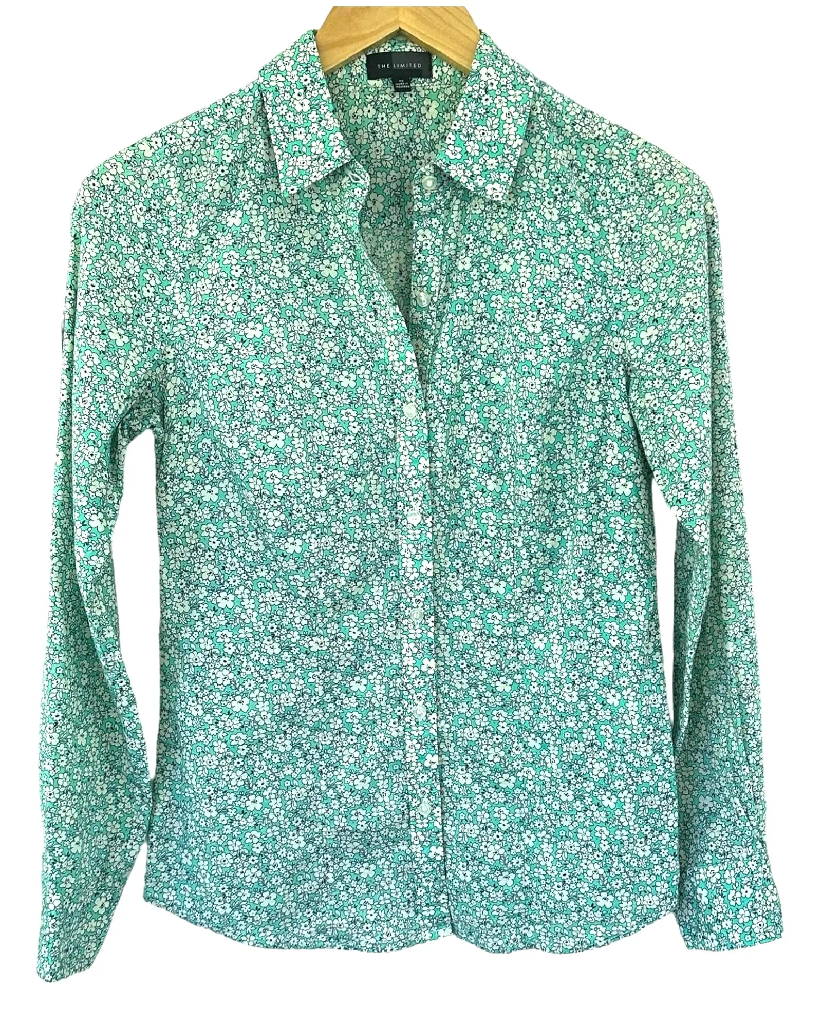 Cool Summer Tiny Floral Print Button Up Shirt