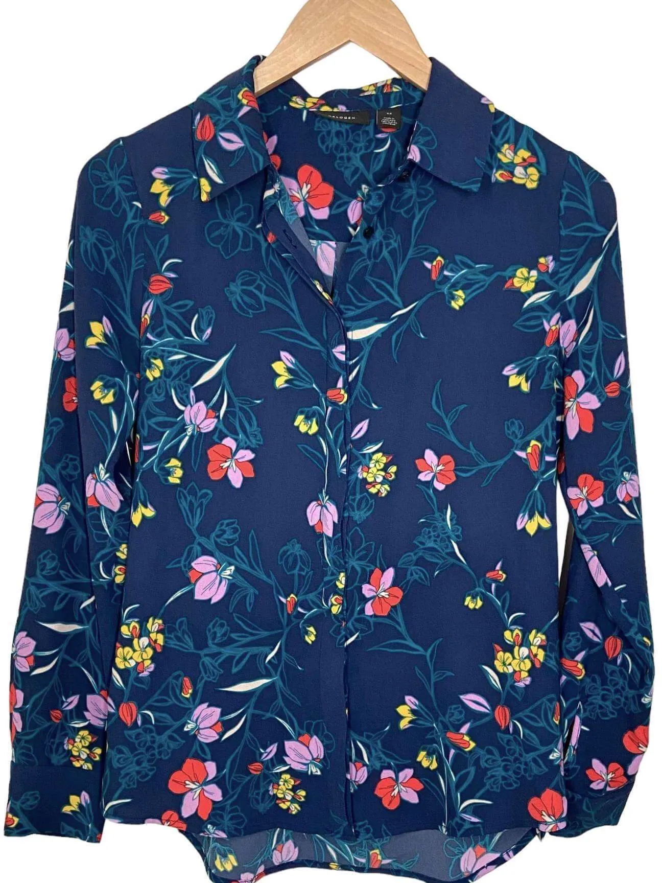 Cool Winter Floral Print Shirt