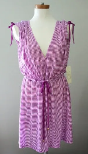 Cool Winter purple Stripe Cover-Up