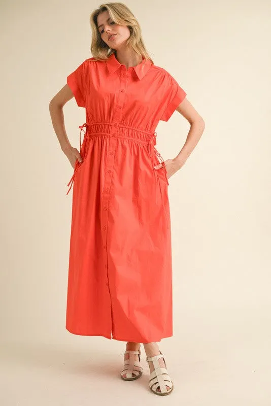 Coral Orange Midi