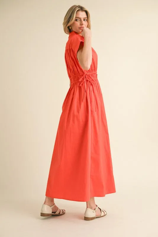 Coral Orange Midi