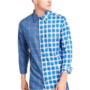 DKNY Men's Double-Plaid Shirt