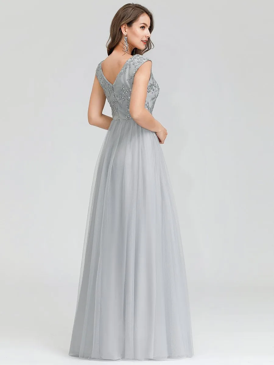 Efashiongirl Ever-Pretty Women's Fashion Double V-Neck Evening Dresses EP00702