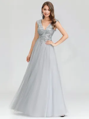 Efashiongirl Ever-Pretty Women's Fashion Double V-Neck Evening Dresses EP00702