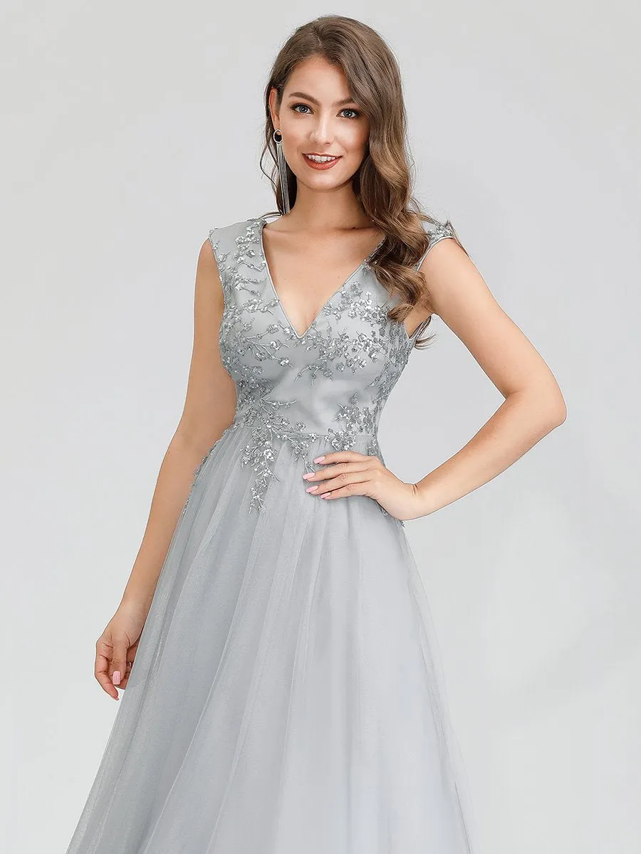 Efashiongirl Ever-Pretty Women's Fashion Double V-Neck Evening Dresses EP00702