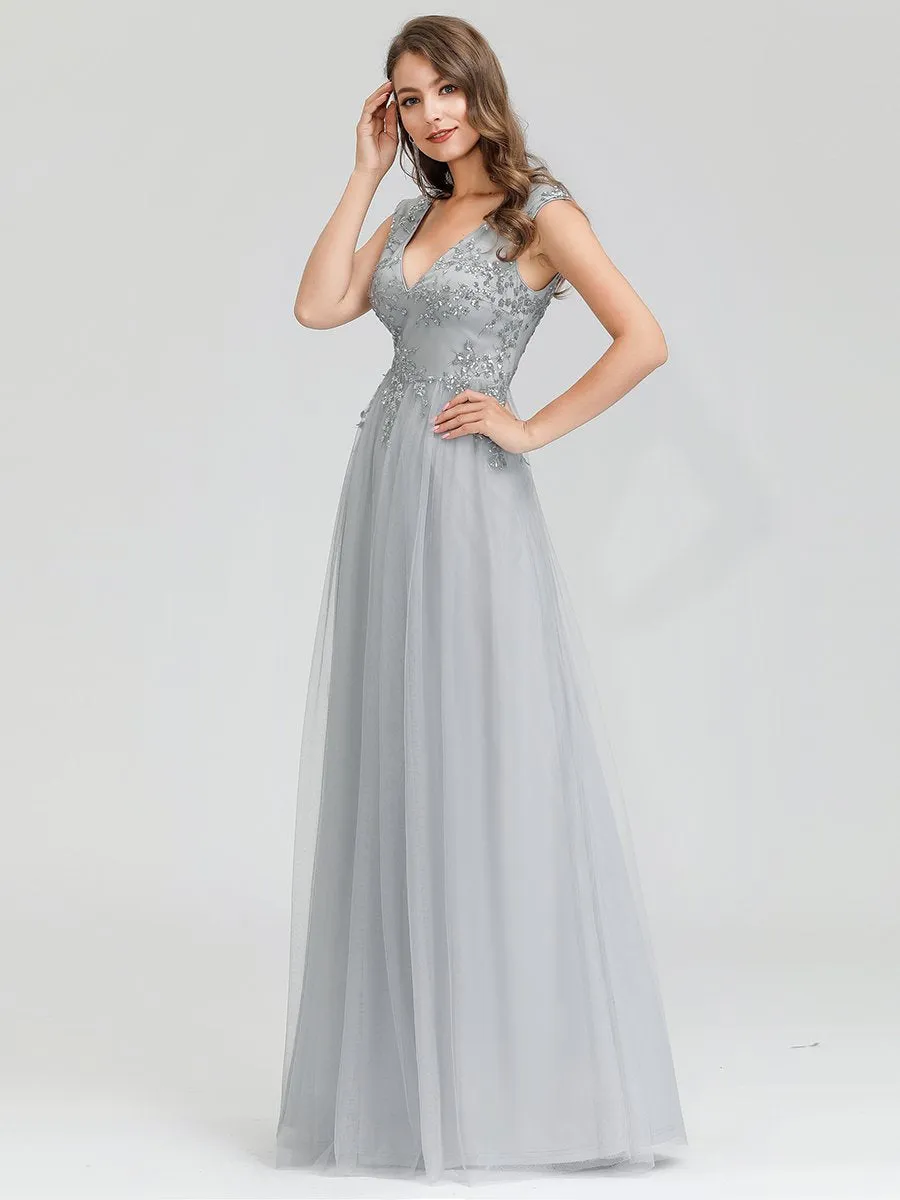 Efashiongirl Ever-Pretty Women's Fashion Double V-Neck Evening Dresses EP00702