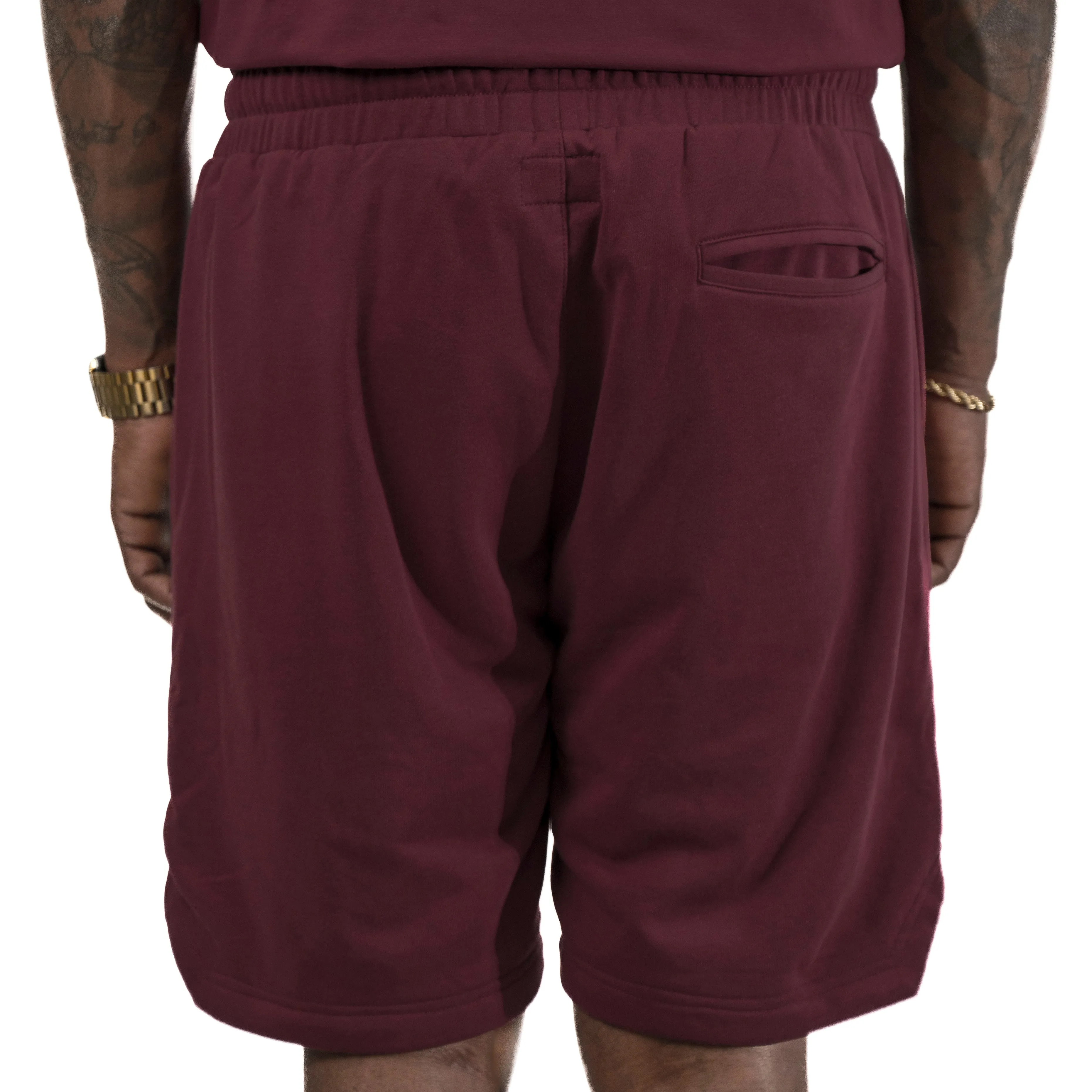 Essential Burgundy Classic Leaf Shorts