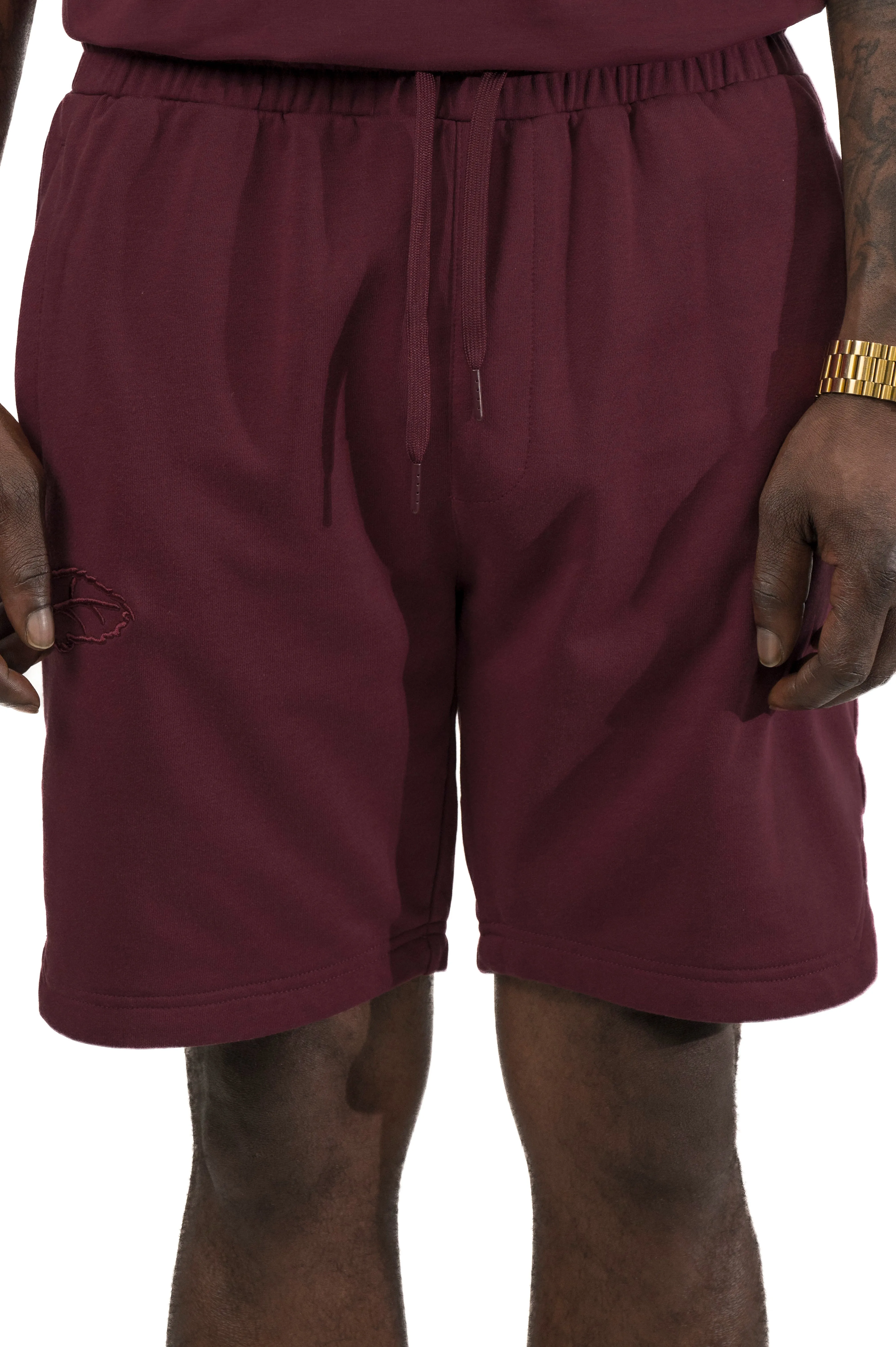 Essential Burgundy Classic Leaf Shorts