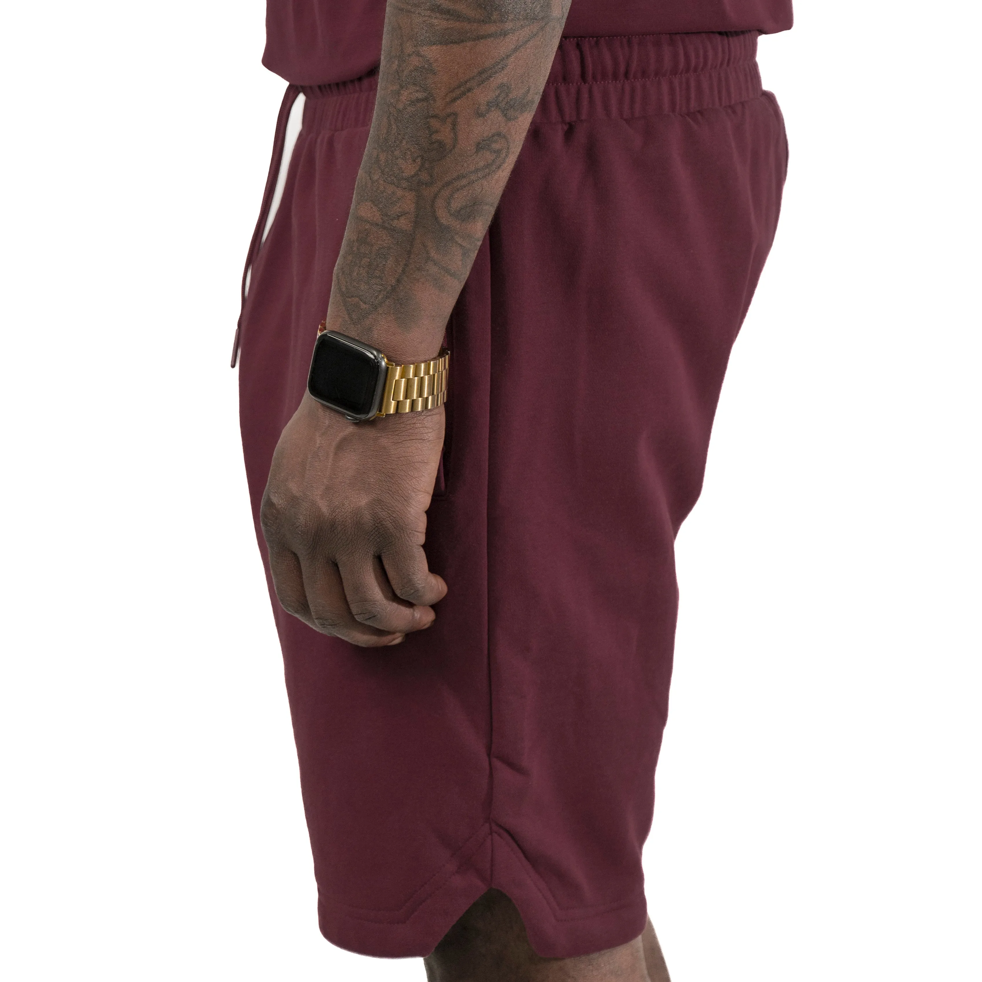 Essential Burgundy Classic Leaf Shorts