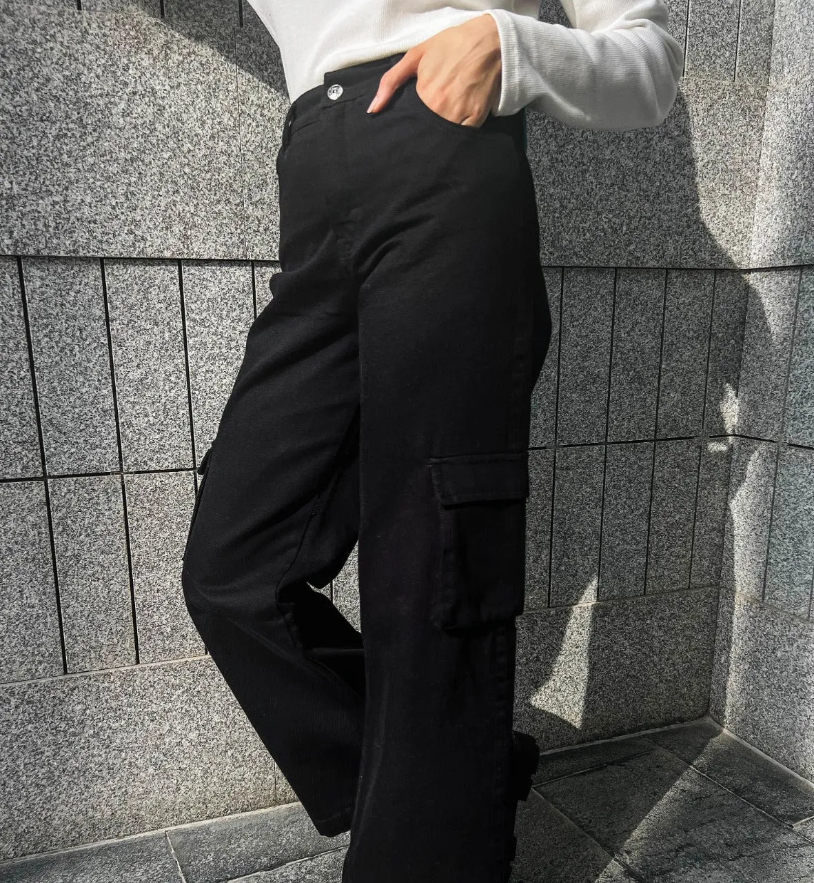 Essential Cargo Pants Black