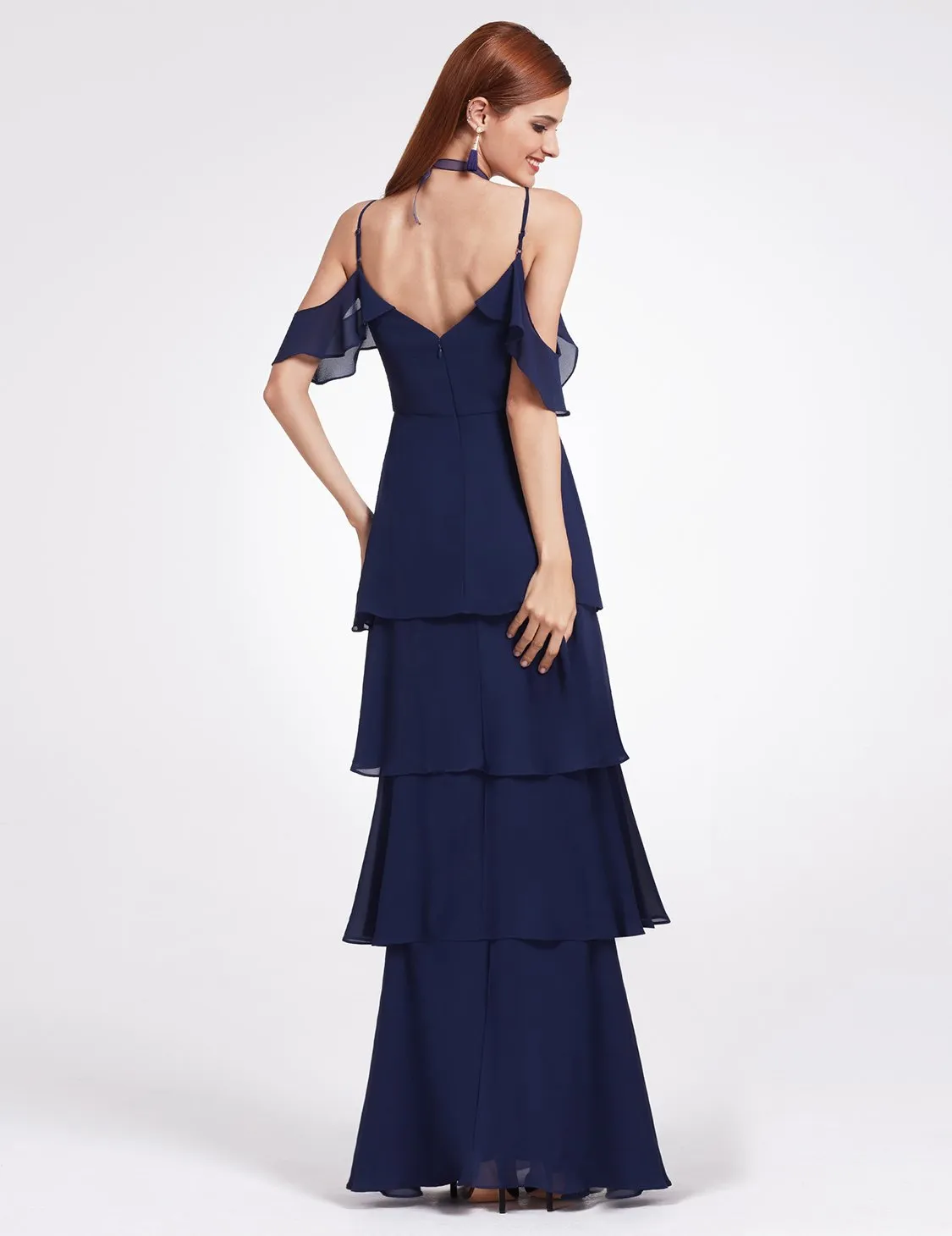Ever-Pretty Women's Elegant V-neck Ruffles Adjustable Bridesmaids Dress EP07202