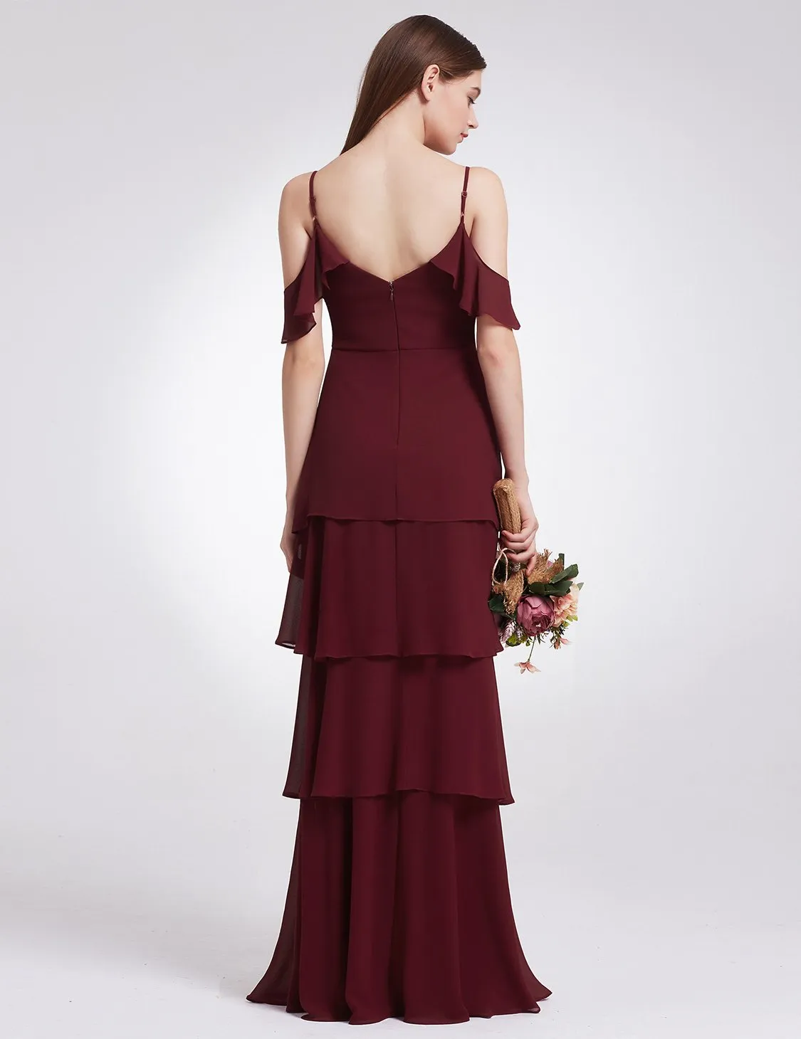 Ever-Pretty Women's Elegant V-neck Ruffles Adjustable Bridesmaids Dress EP07202