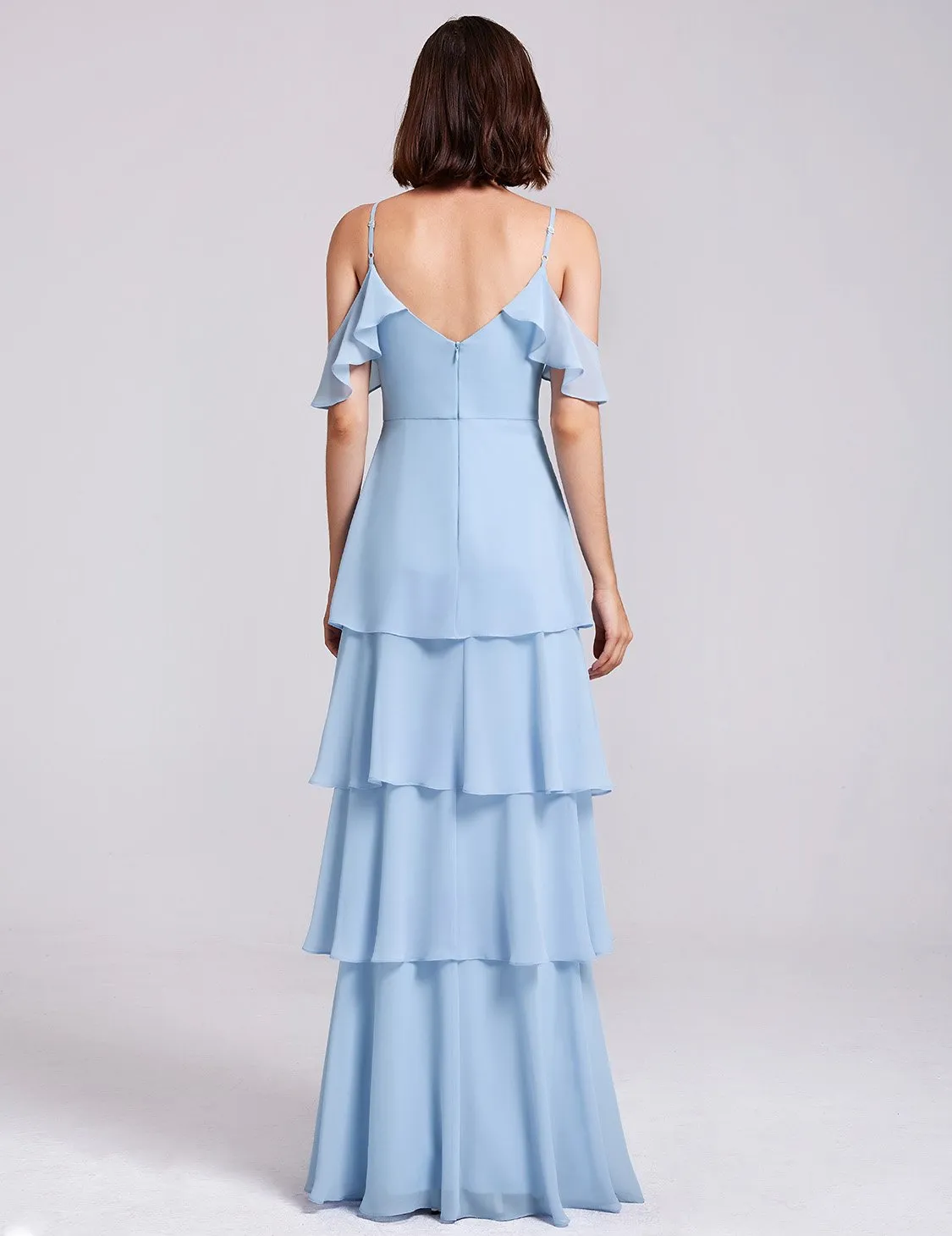 Ever-Pretty Women's Elegant V-neck Ruffles Adjustable Bridesmaids Dress EP07202