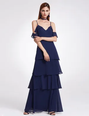 Ever-Pretty Women's Elegant V-neck Ruffles Adjustable Bridesmaids Dress EP07202