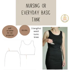 Everyday Basic Tank   Nursing Tank Sewing Pattern