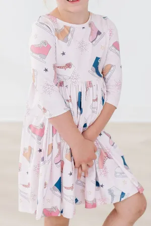 Figure Skate 3/4 Sleeve Twirl Dress