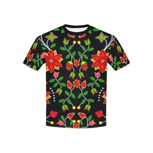 Floral Beadwork Six Bands Kids' T-shirt (USA Size)