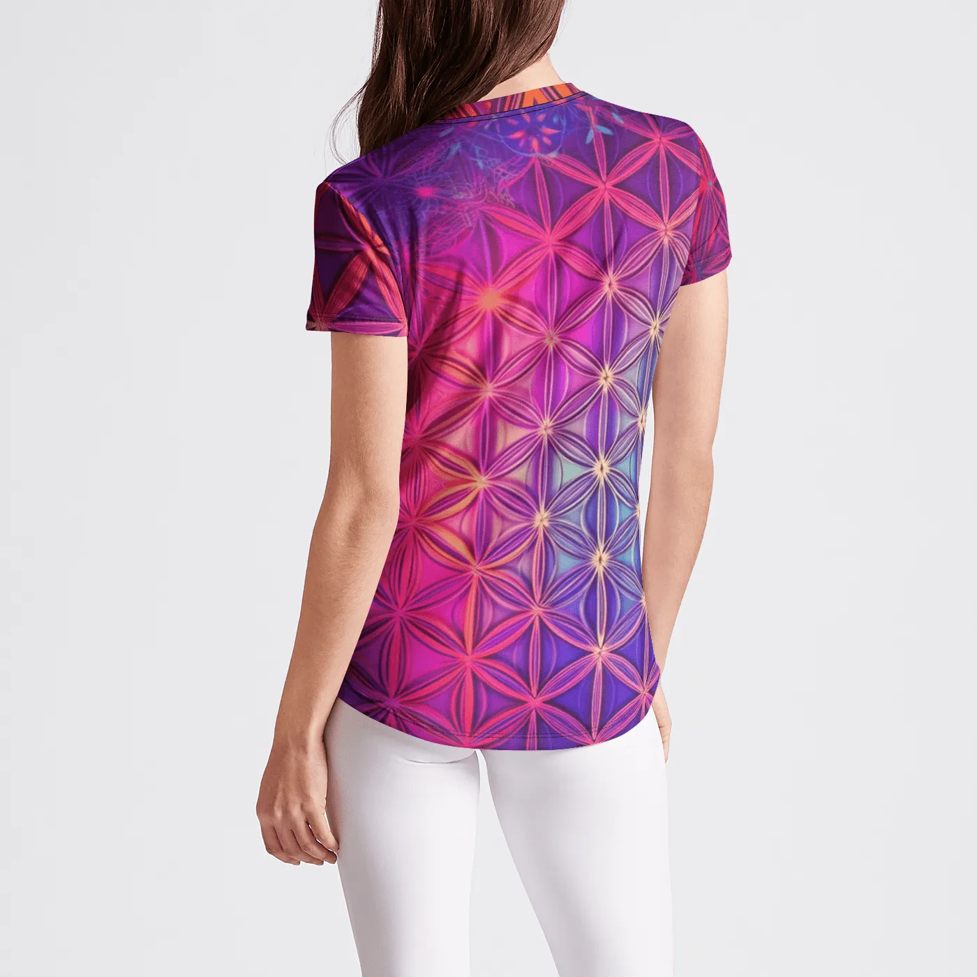 FLOWER OF LIFE  Womens Crew Tee