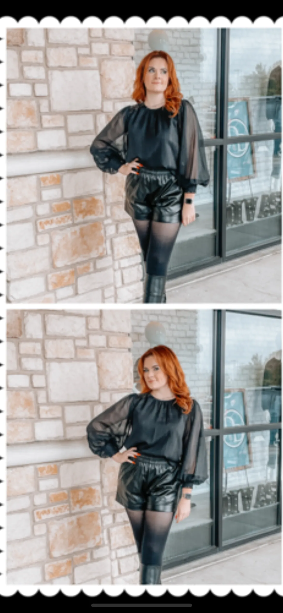 Flowy Glitter Chiffon Blouse