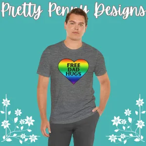Free Dad Hugs - Jersey Short Sleeve Tee - Celebrate Pride - Express Delivery!