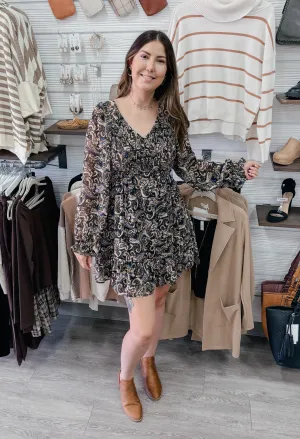 Fun Elements Paisley Mini Dress