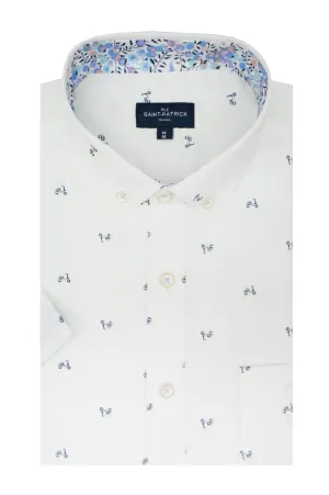 Genoa Easy-Care Short Sleeve Shirt in White