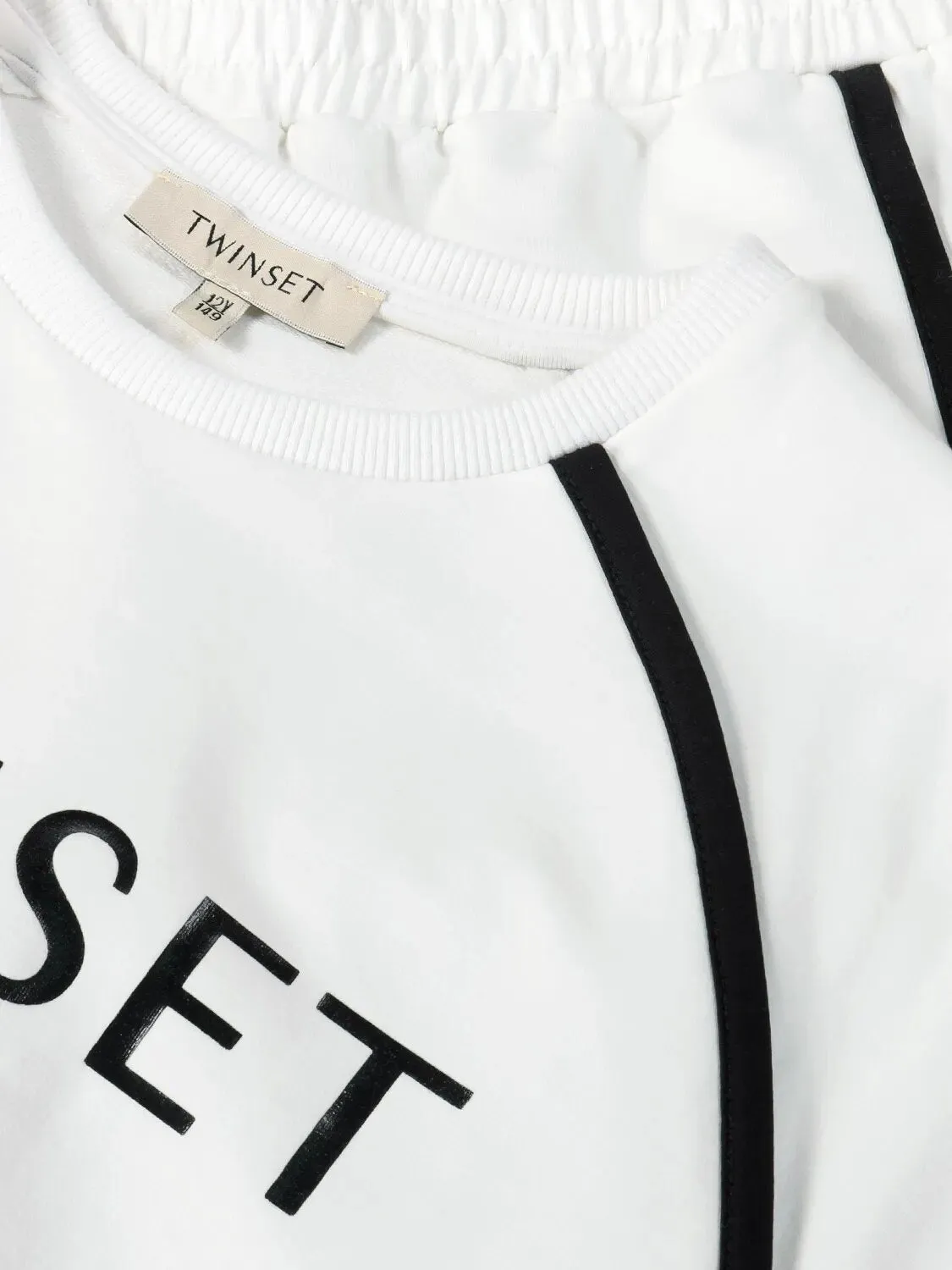 Girl's Set-Cotton T-Shirt & Shorts-white