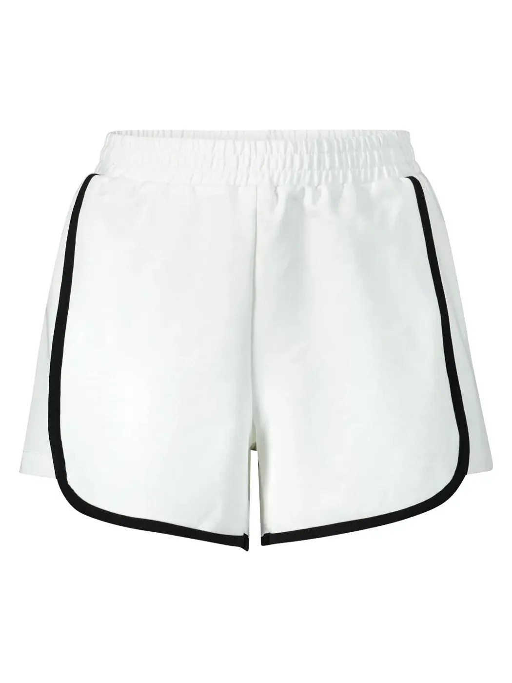 Girl's Set-Cotton T-Shirt & Shorts-white