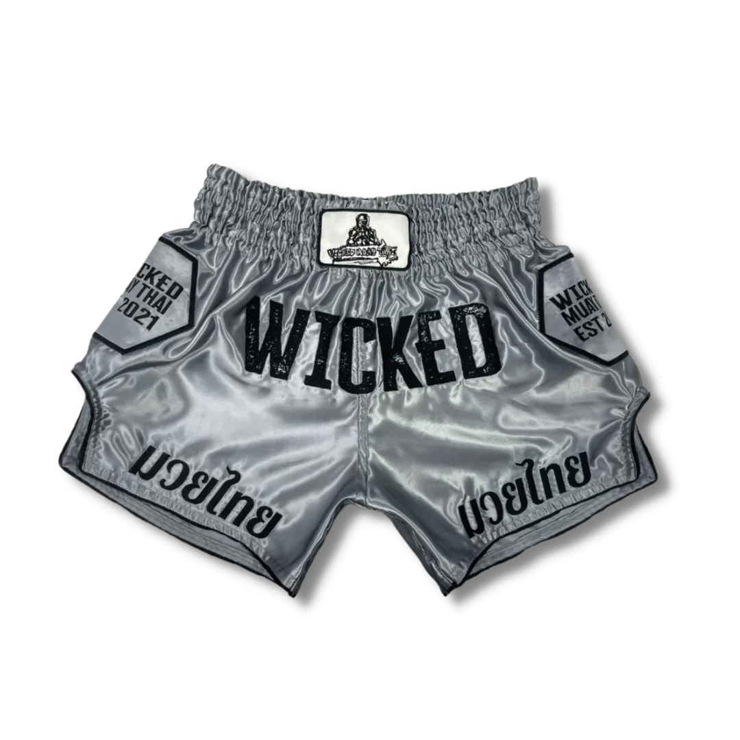 Grey & Black Muay Thai Shorts
