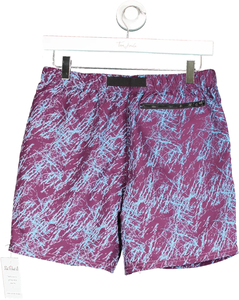 Iets Frans Purple/Blue Graphic Swim Shorts UK L