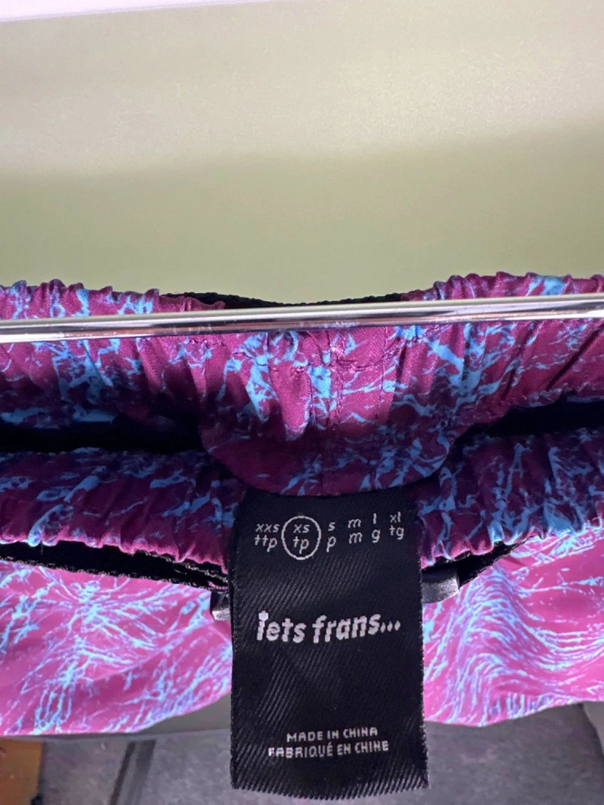Iets Frans Purple/Blue Graphic Swim Shorts UK L