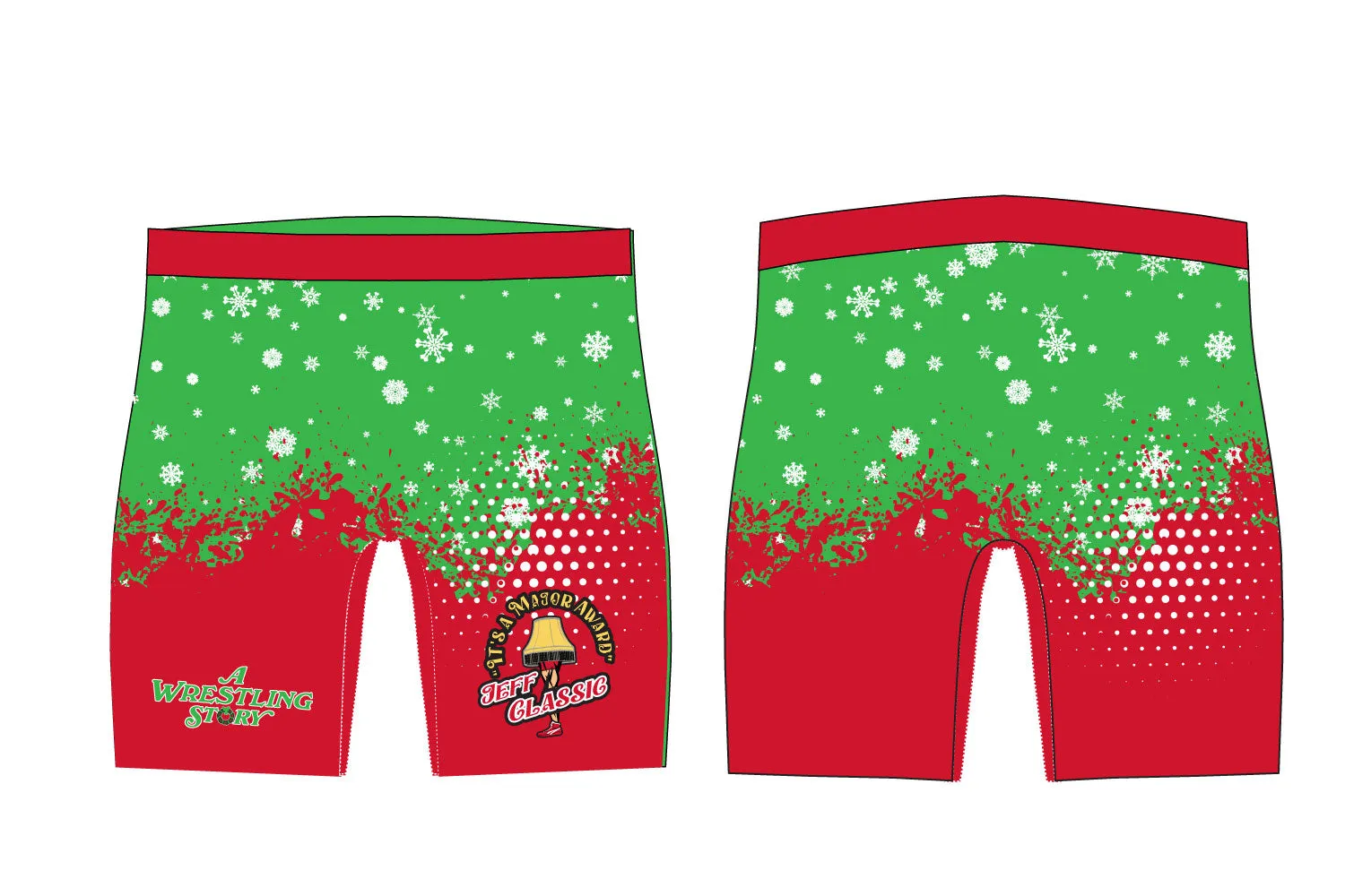 Jeff Classic Wrestling Sublimated Compression Shorts