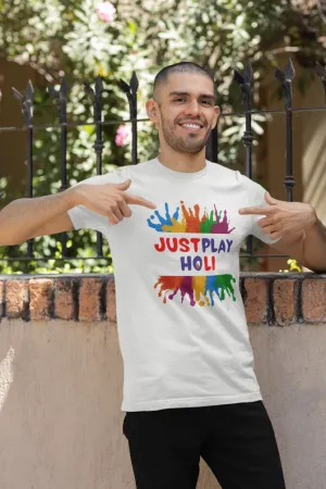 Just Play Holi T-shirt for men