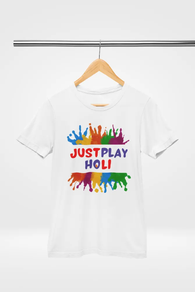 Just Play Holi T-shirt for men