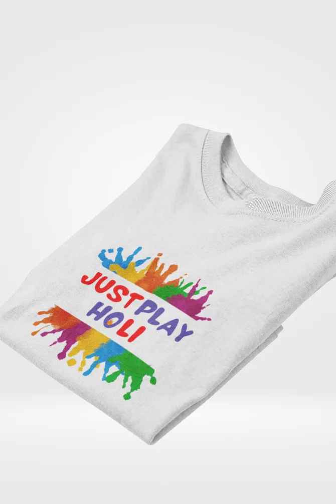Just Play Holi T-shirt for men