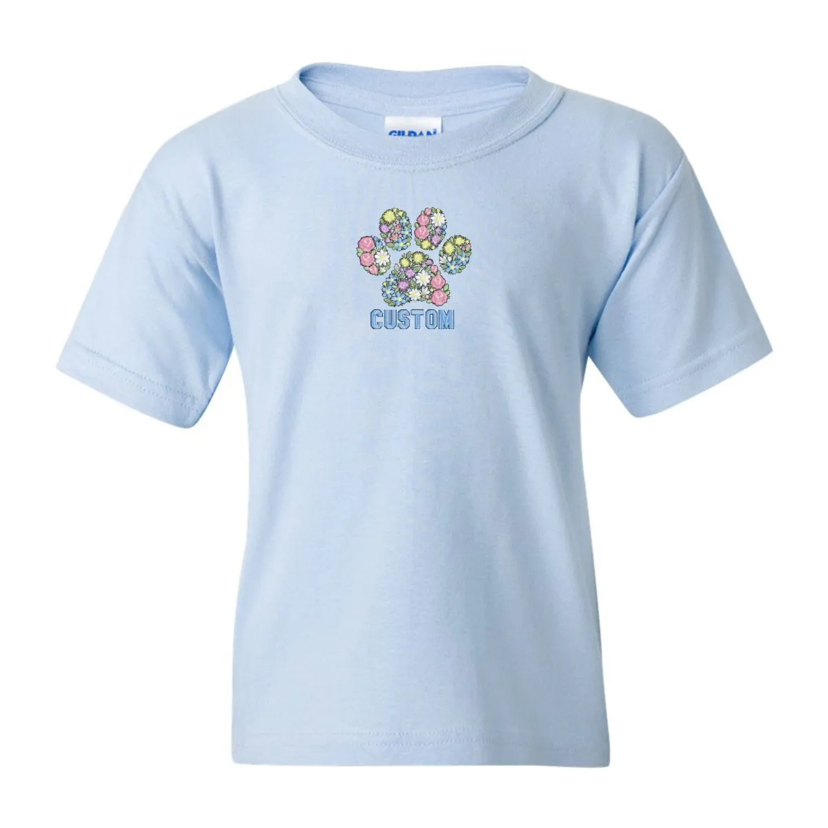 Kids Make It Yours™ 'Floral Paw Print' T-Shirt