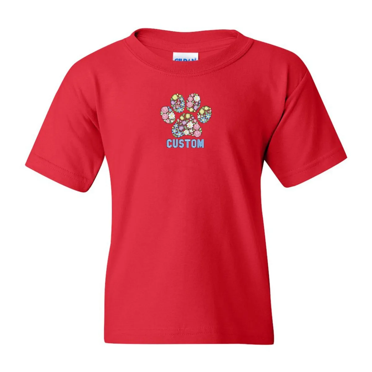 Kids Make It Yours™ 'Floral Paw Print' T-Shirt