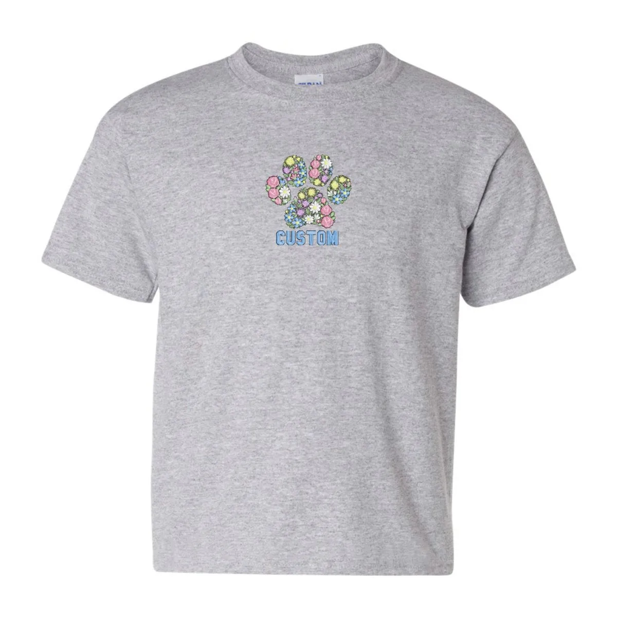 Kids Make It Yours™ 'Floral Paw Print' T-Shirt